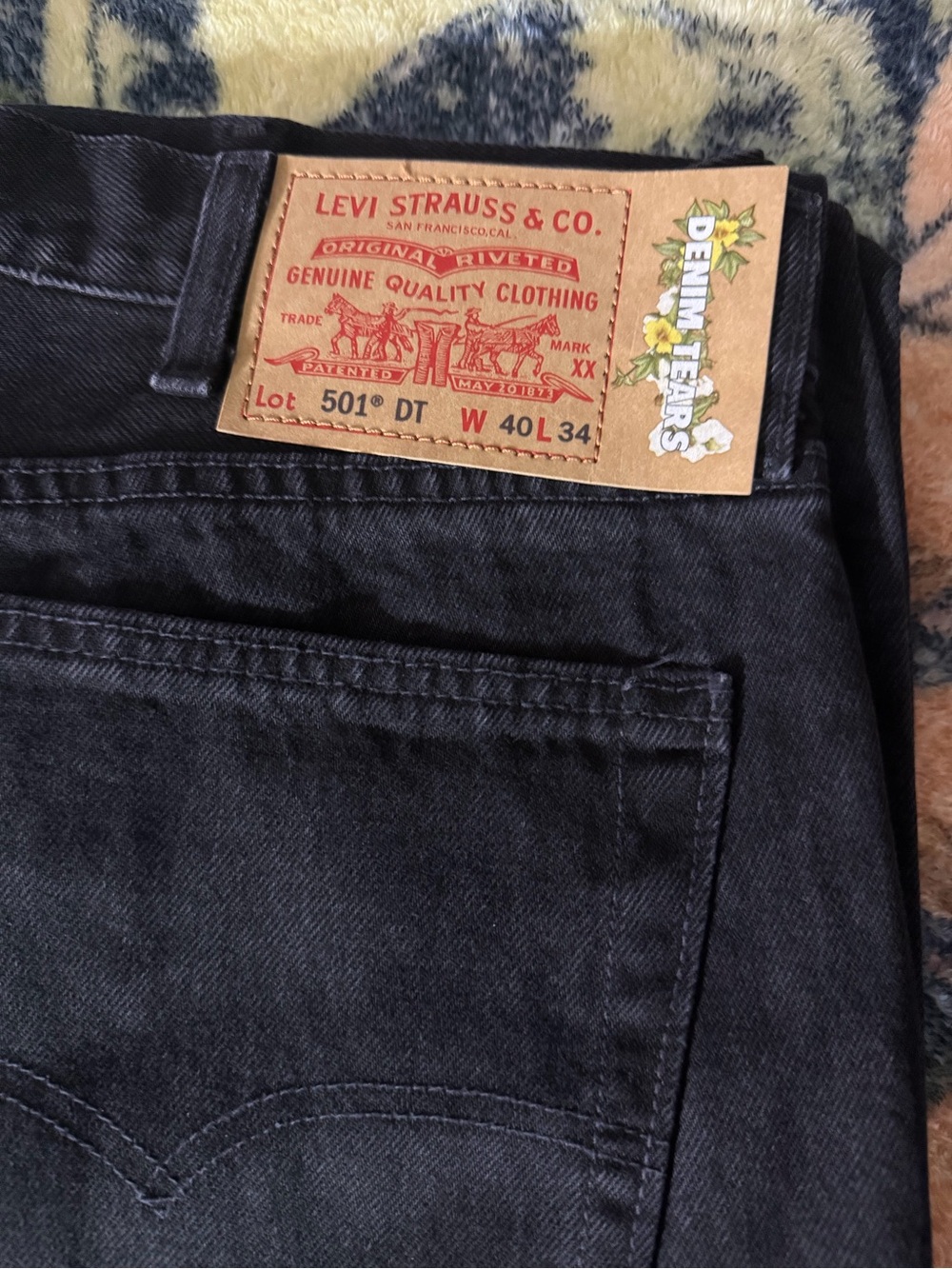 Levi's Black Straight Men’s Jeans - 501 DT